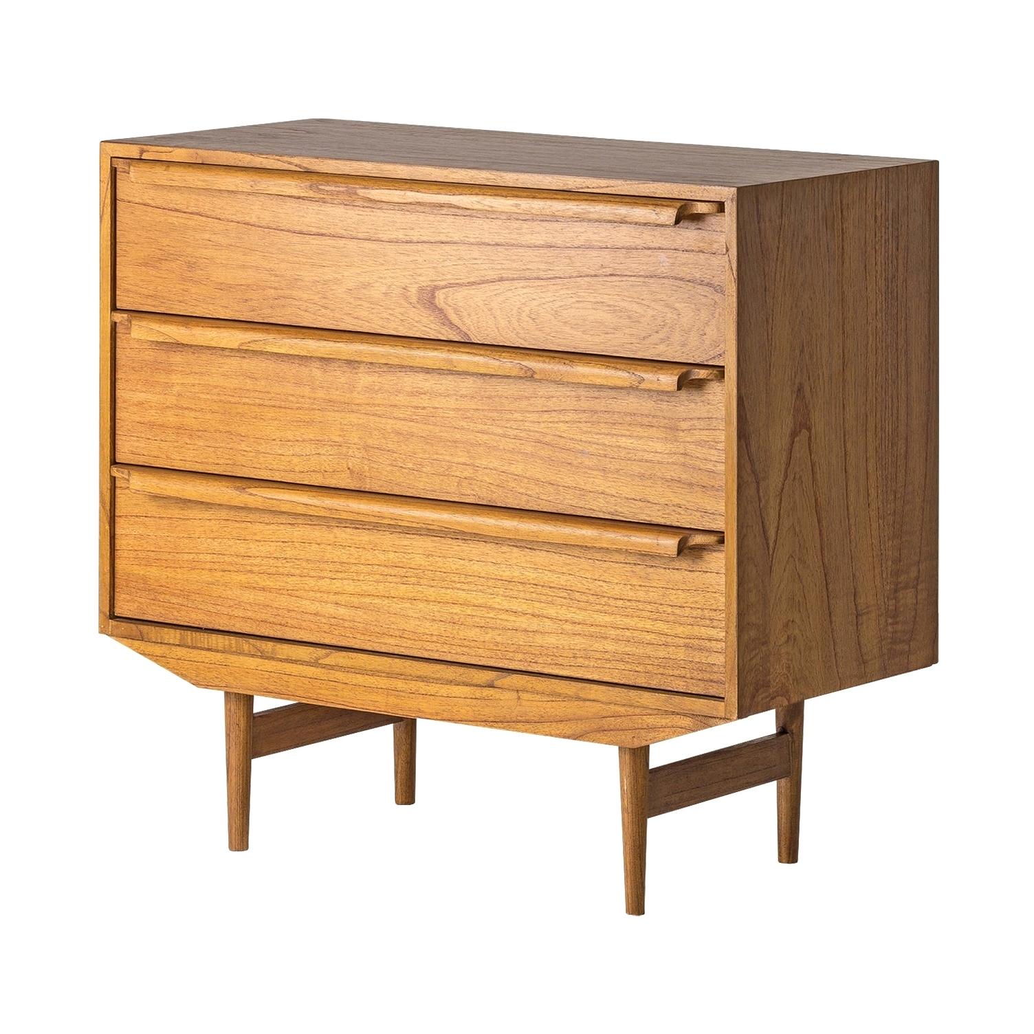 Midcentury Style and Danish Design Wooden Chest of Drawers