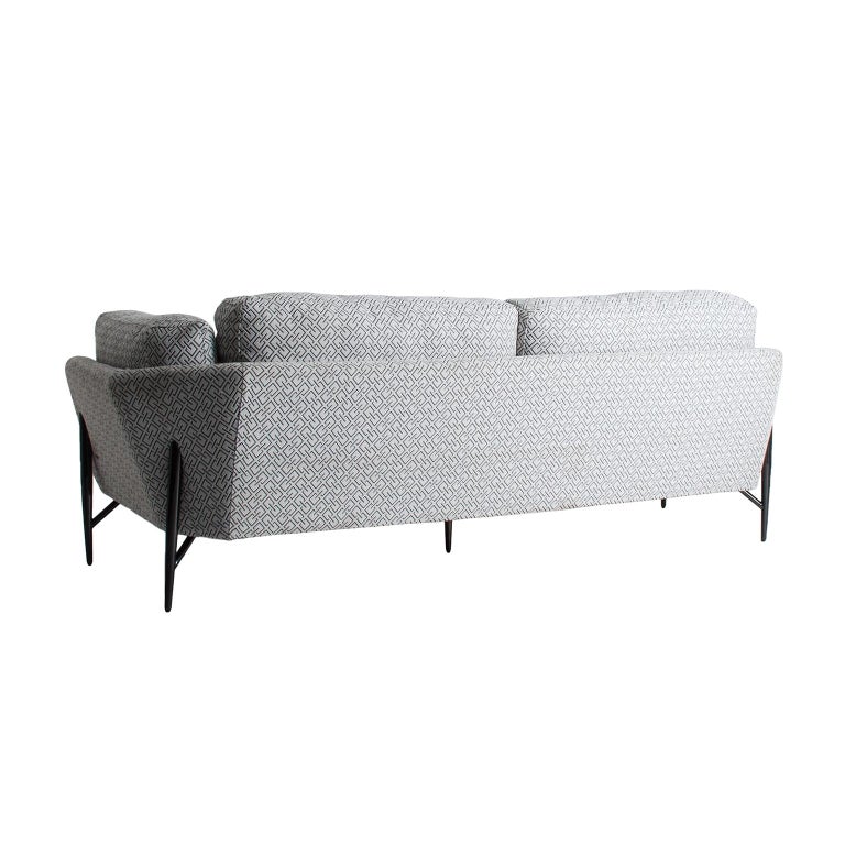 Midcentury Style Black and White Velvet Design Sofa at 1stDibs