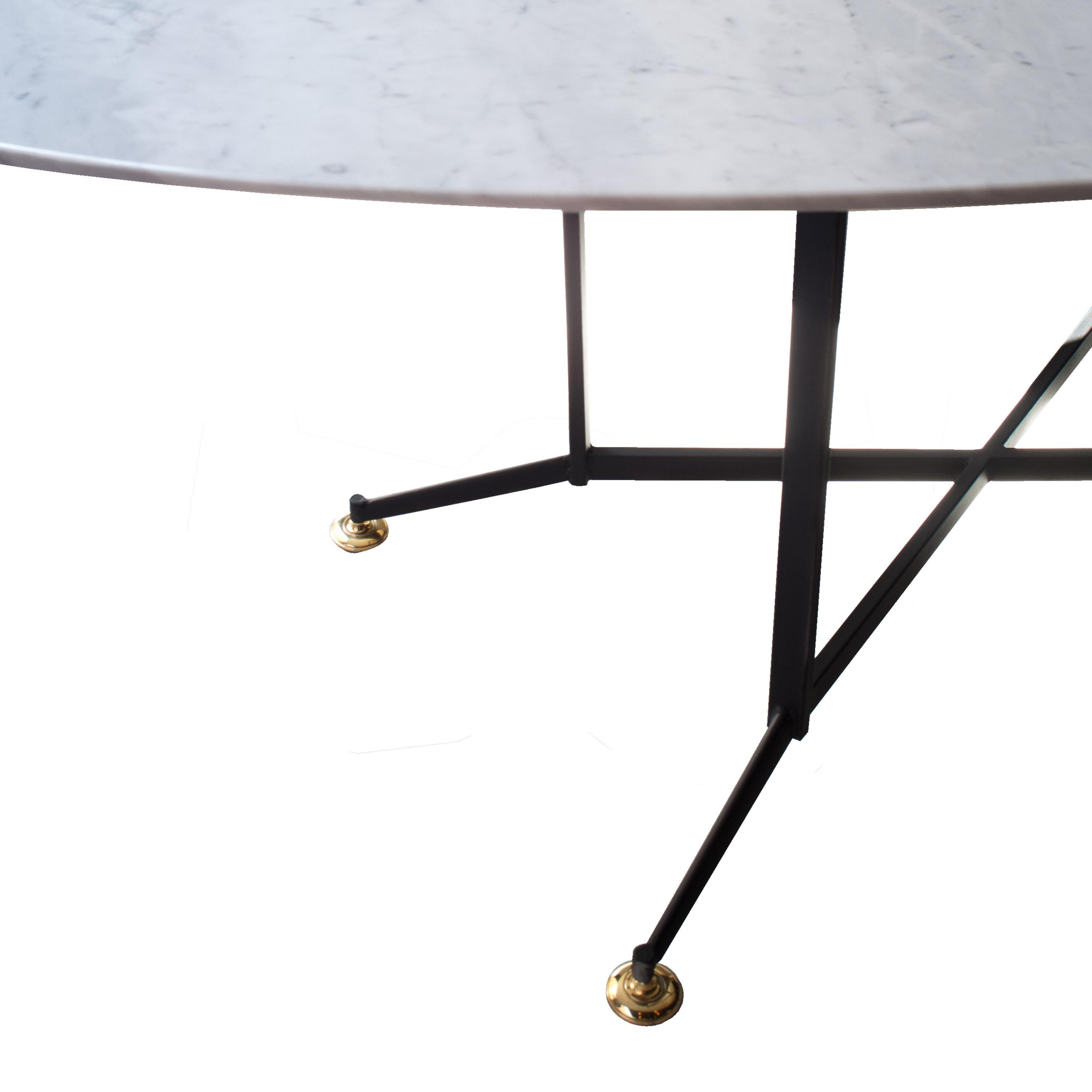 vintage oval marble dining table