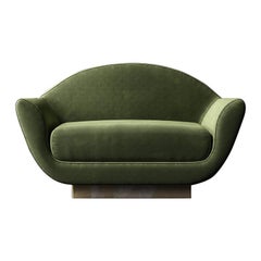 Midcentury Style, Keaton Armchair in Soft Velvet with Dusty Color, Made in Italy