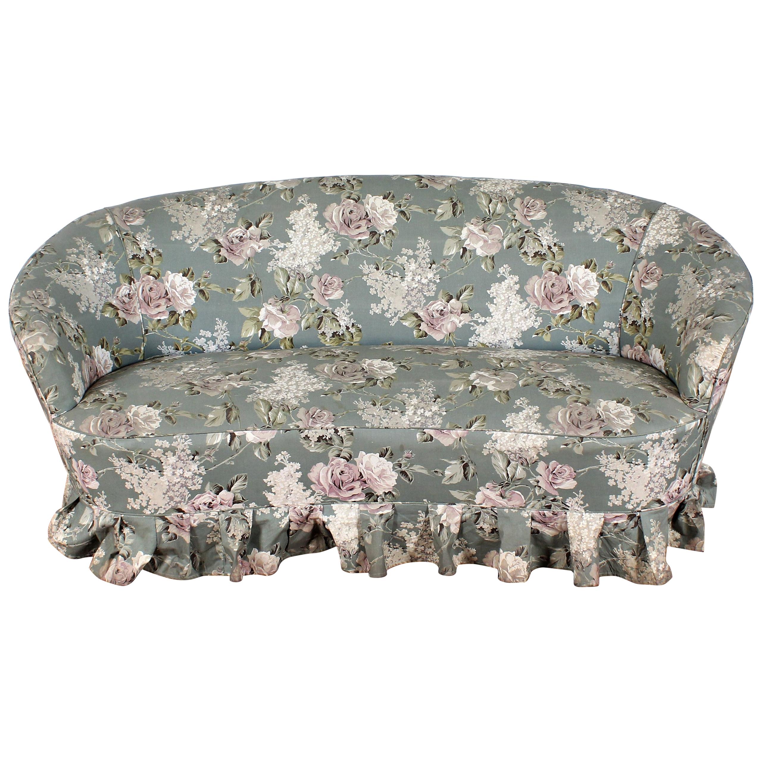 Midcentury Style of Gio Ponti for "Casa e Giardino" Fabric Sofa, Italia, 1950s