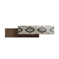 Midcentury Style, Shelton Console, in Marble and Brushed Bronze, Made in Italy