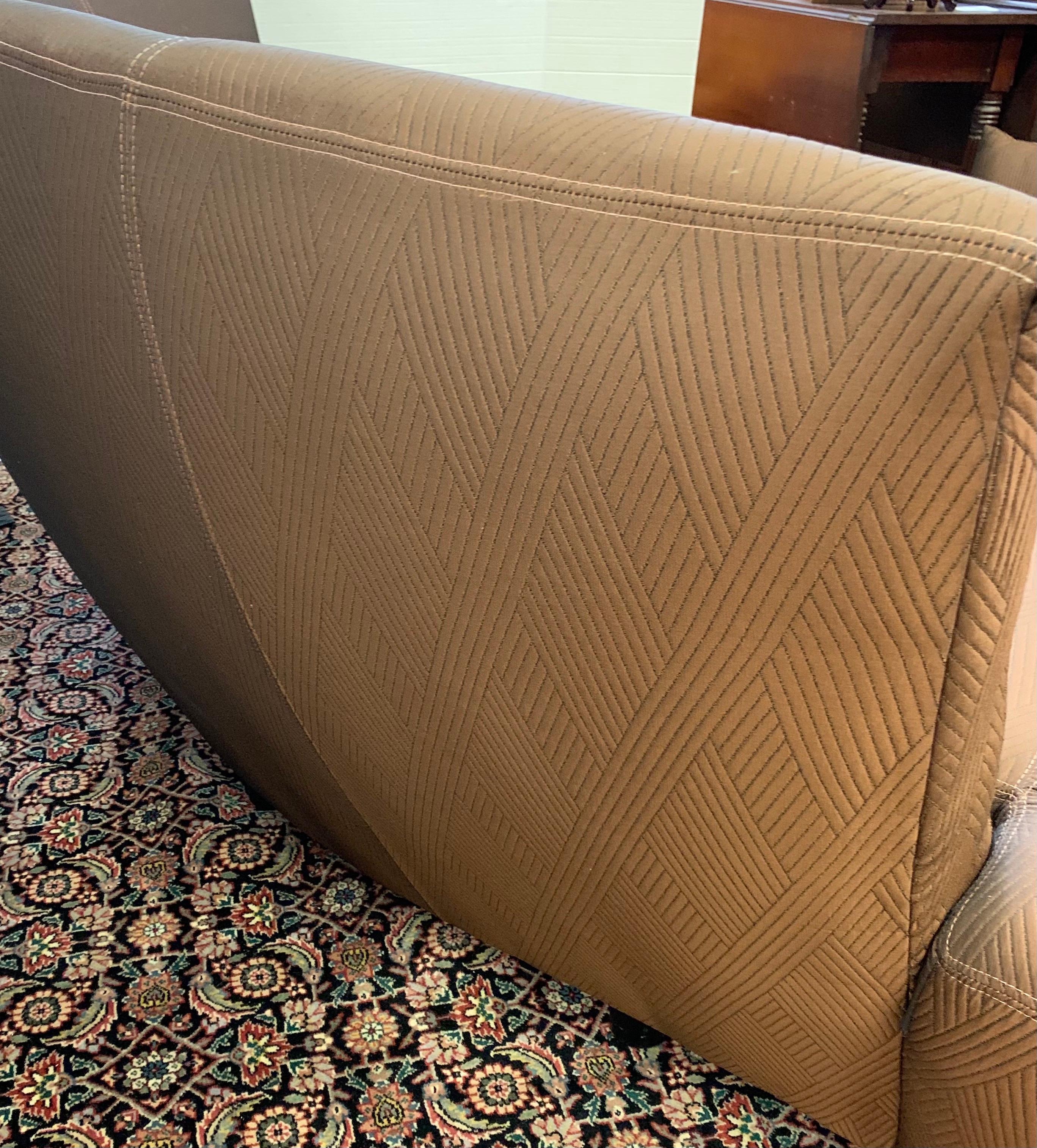 Midcentury Style Vladimir Kagan Bilbao Serpentine Curved Sofa Iridescent Fabric 1