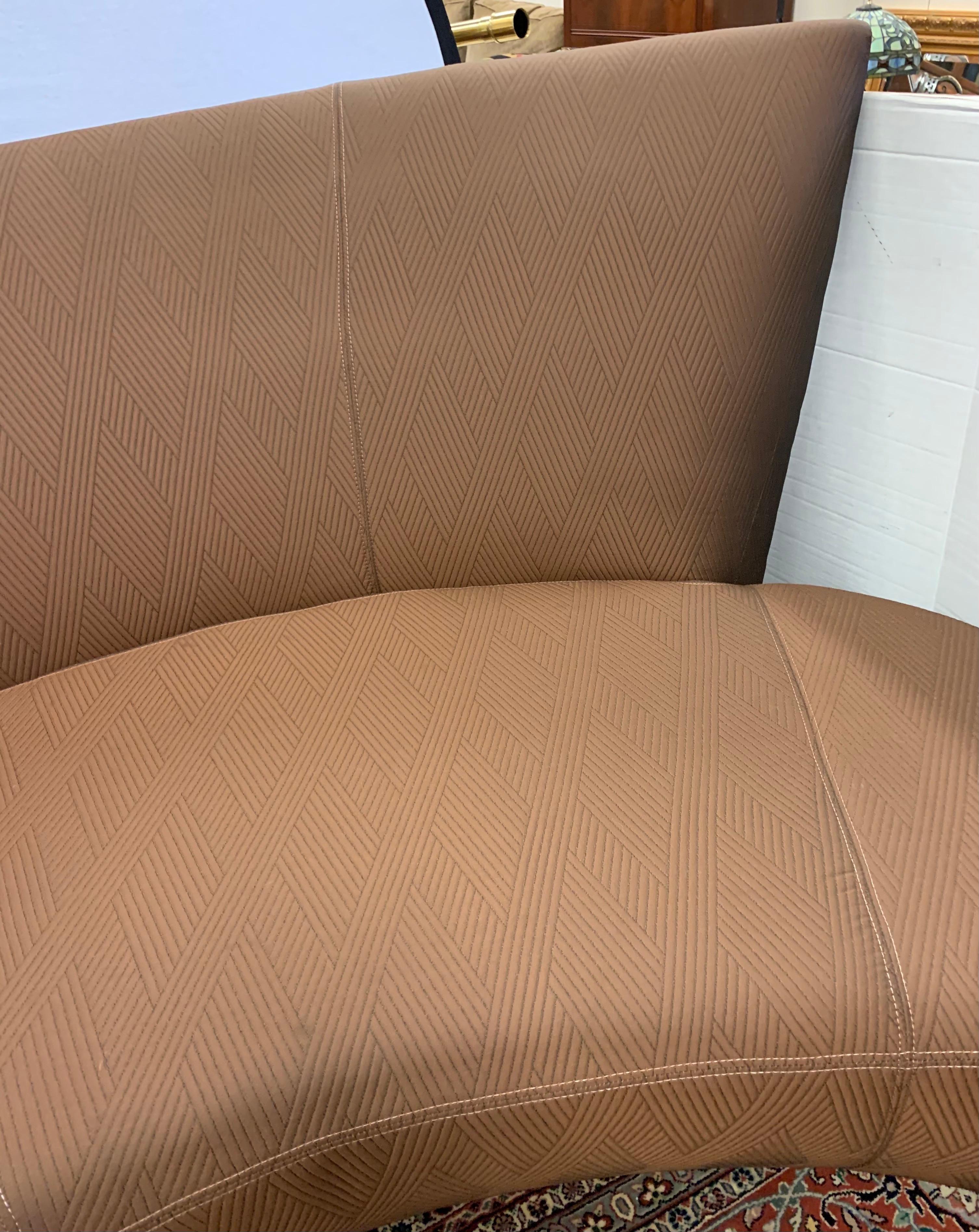 Midcentury Style Vladimir Kagan Bilbao Serpentine Curved Sofa Iridescent Fabric 2