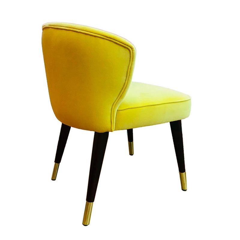 Mid-Century Modern Midcentury Modern Style Velvet And Brass Chair Berlin Handcrafted And Custom For Sale