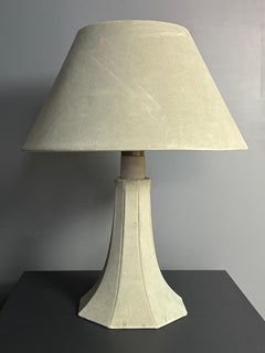 Midcentury suede leather large mushroom table lamp, 1960s-1970s
