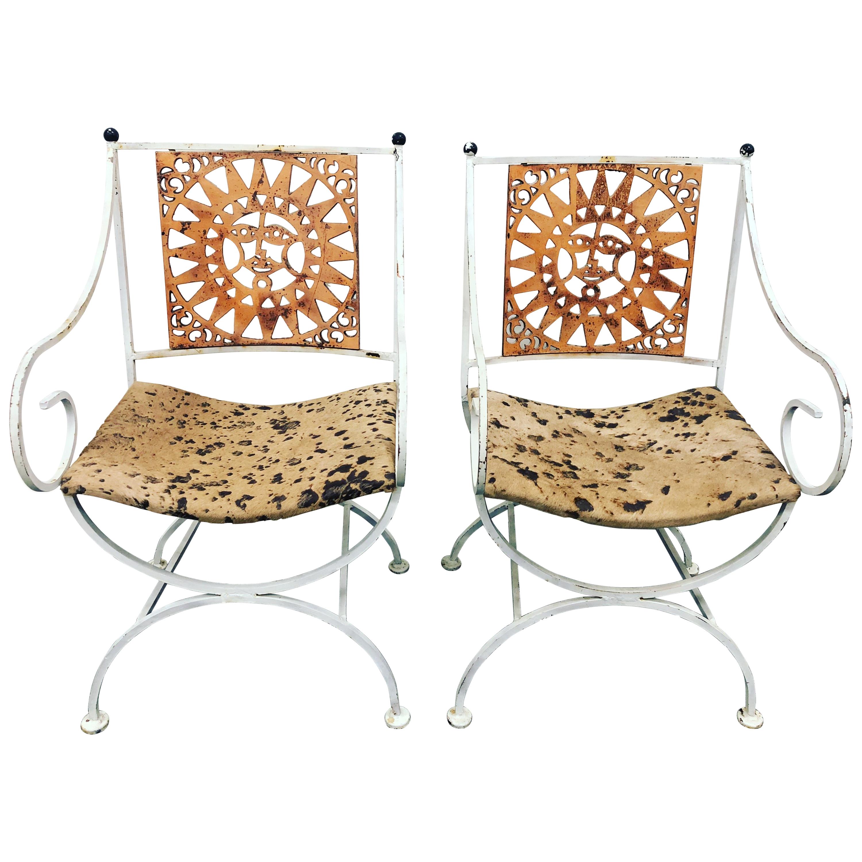 Midcentury Sunburst Chairs by Umanoff For Sale
