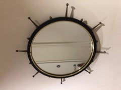 Midcentury Sunburst Mirror with Spikes