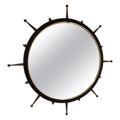 Midcentury Sunburst Mirror with Spikes