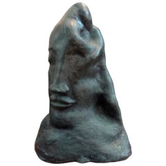 Midcentury Surrealist Bronze Bust after Salvador Dali