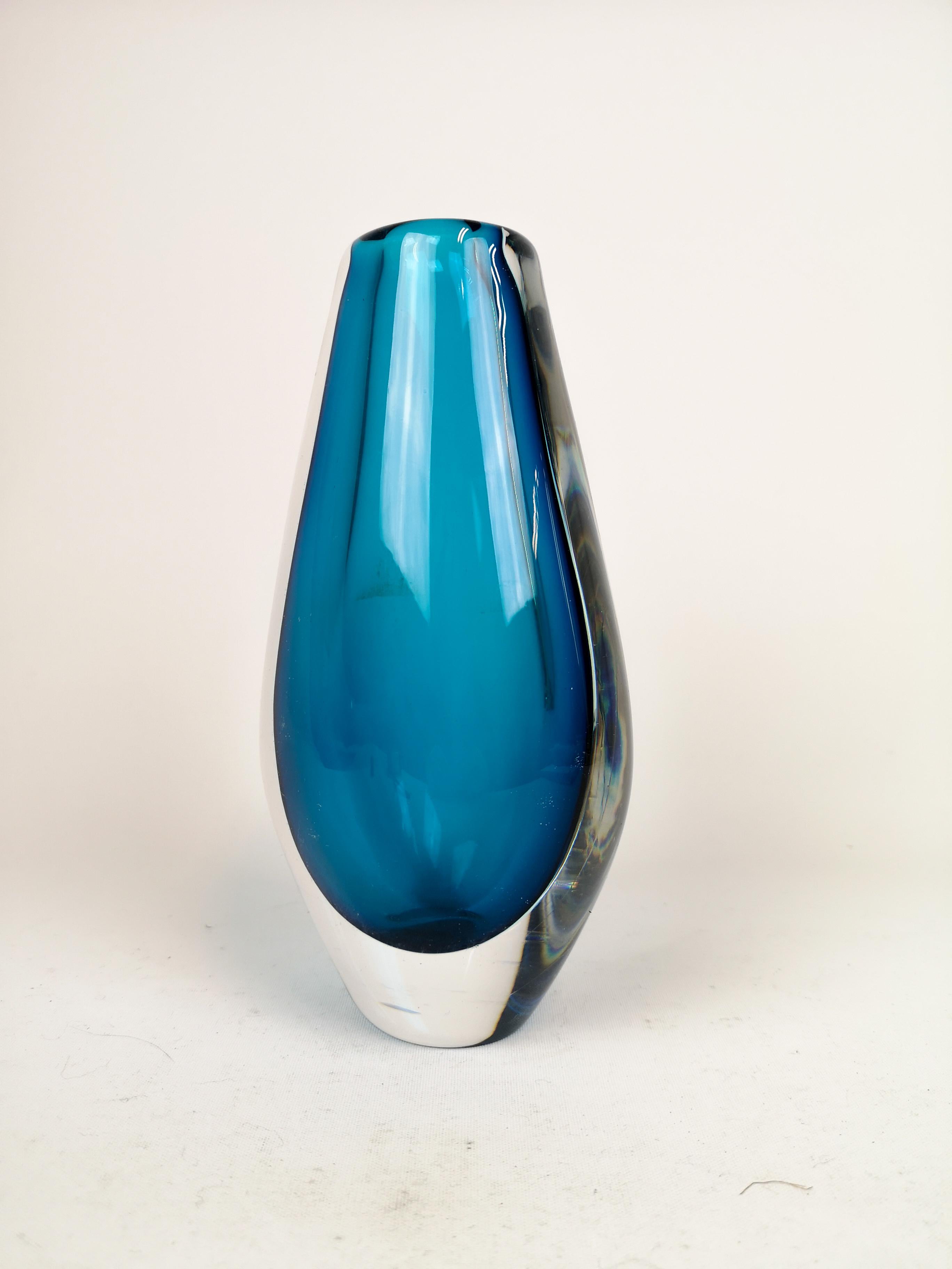 orrefors blue vase