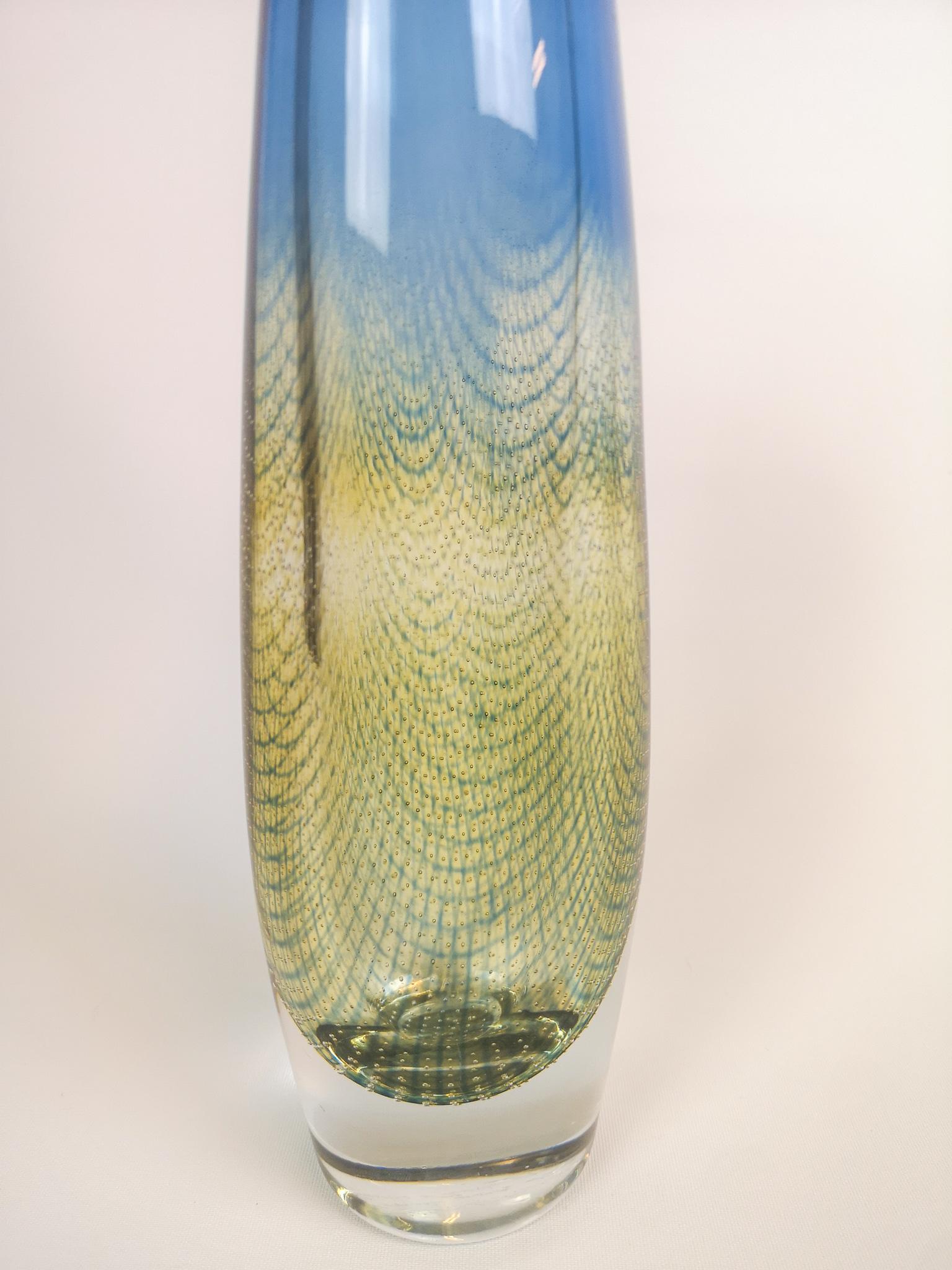 Swedish Midcentury Sven Palmqvist Orrefors Kraka Crystal Vase For Sale