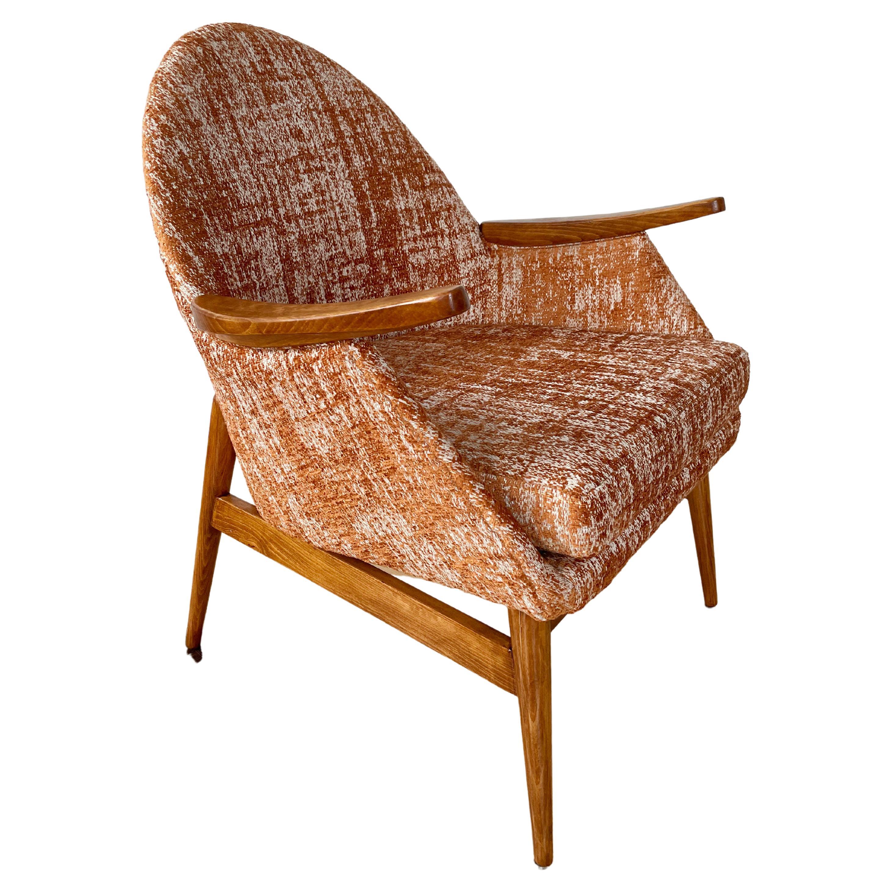 Mid-Century Swallow Armchair, Designed by Julia Gaubek, Europe, 1960s For Sale
