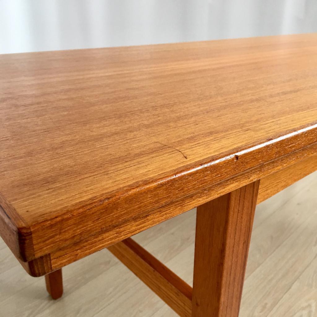 Tavolo da caffè o da pranzo regolabile in teak svedese del Medioevo di Emmaboda, 1957 in vendita 8