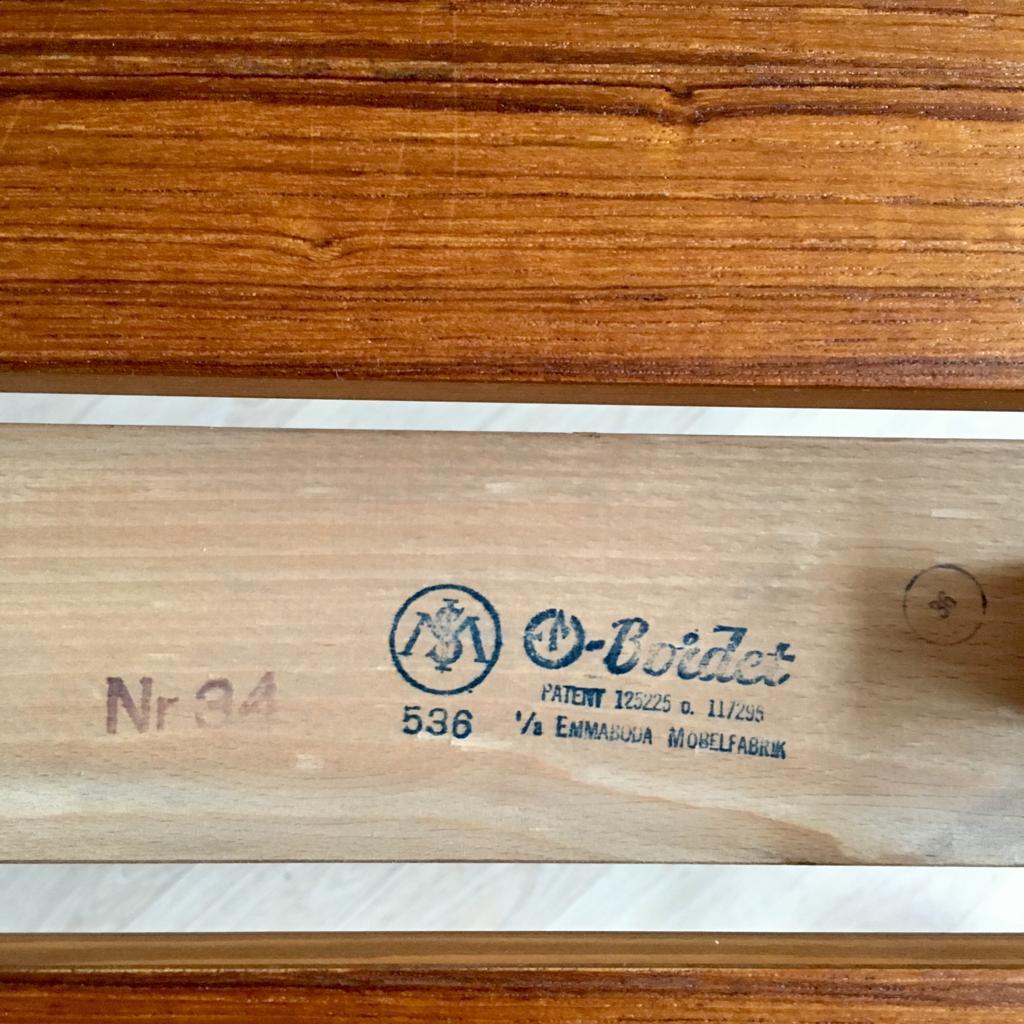 Tavolo da caffè o da pranzo regolabile in teak svedese del Medioevo di Emmaboda, 1957 in vendita 13