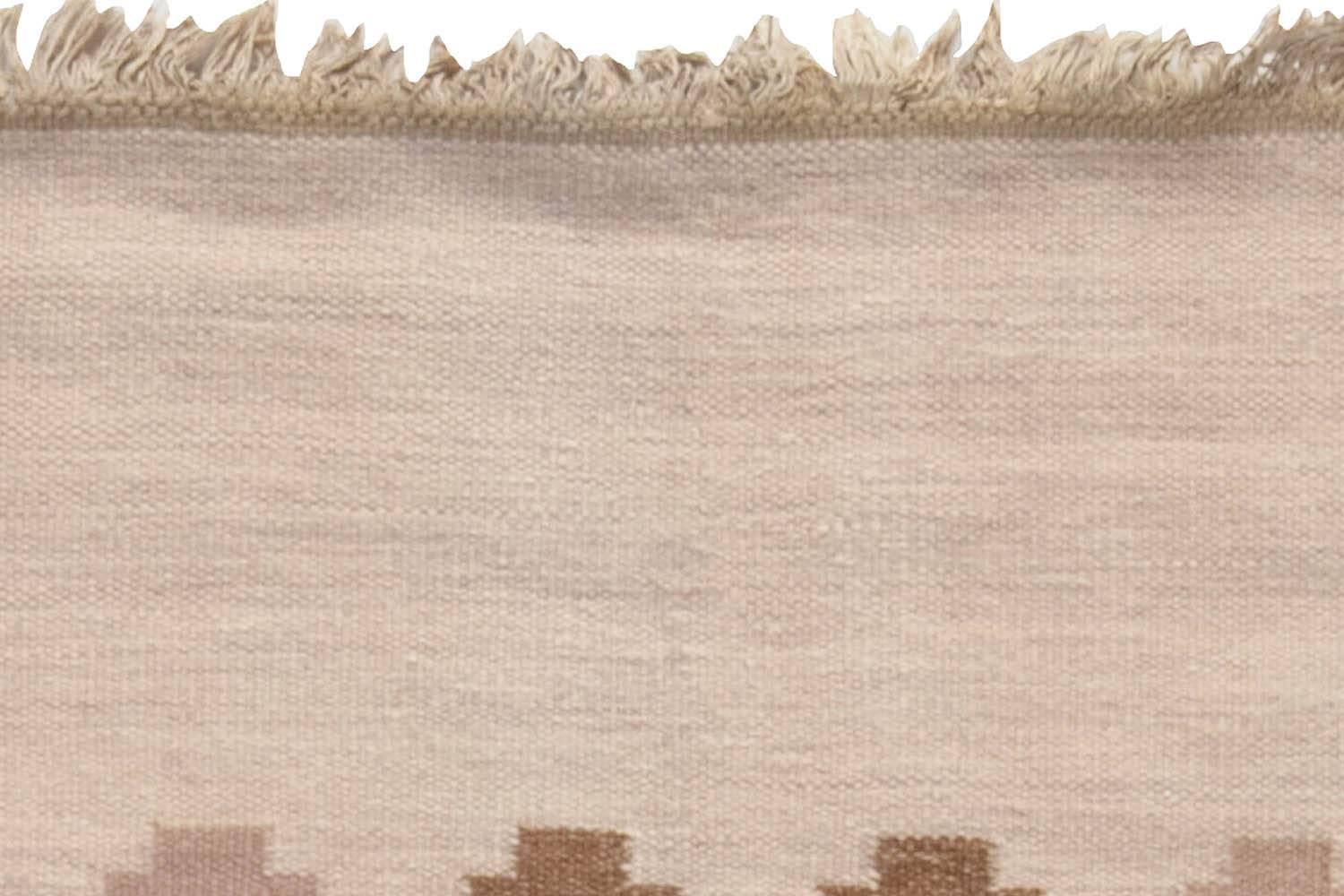20th Century Mid-20th century Swedish Beige, Pink, Brown, Gray Wool Rug by Doris Leslie Blau