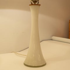 Midcentury Swedish Blown Glass Bedside Lamps, Pair