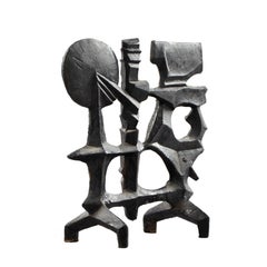 Midcentury Swedish Brutalist Fire Screen by Olle Hermansson for Husqvarna
