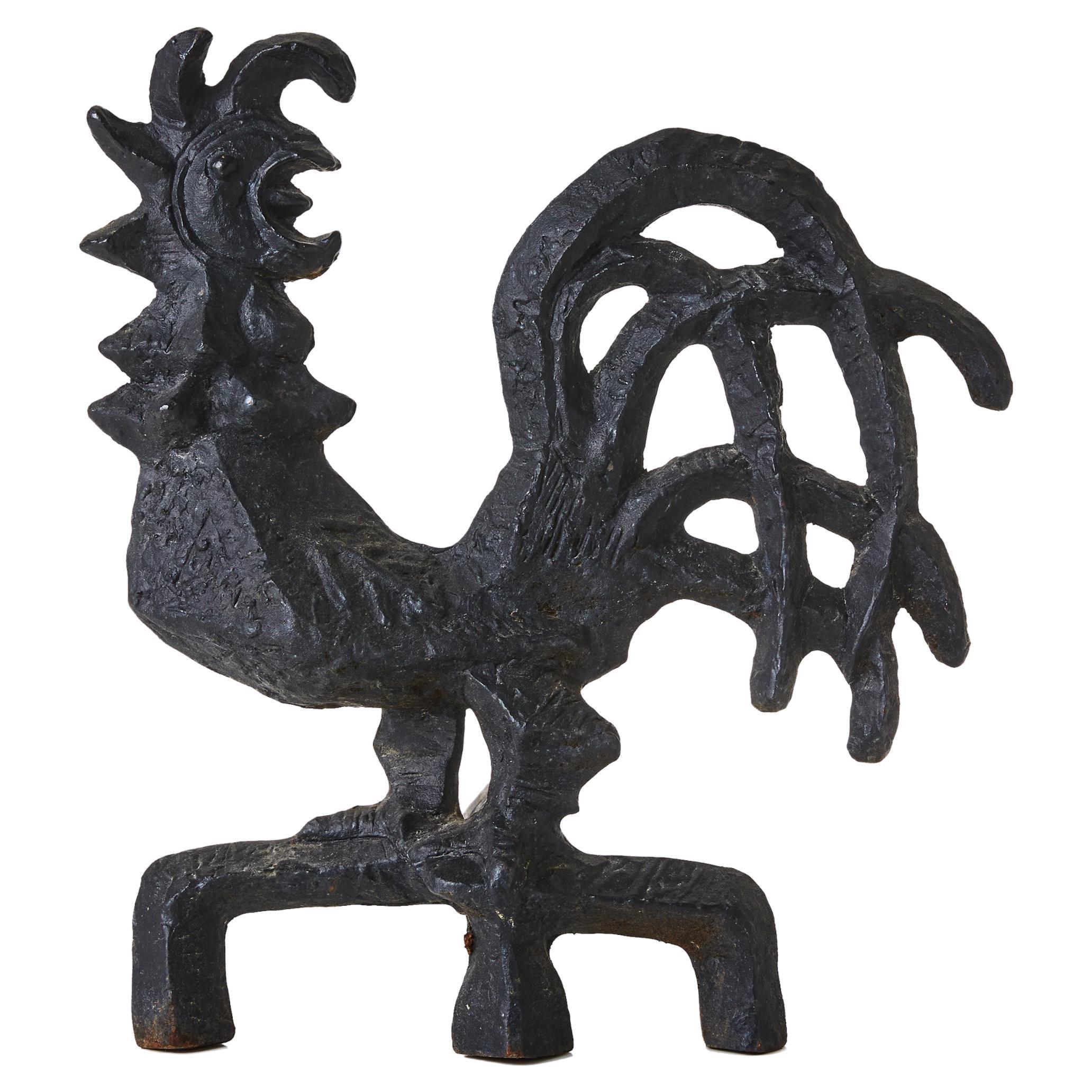 Mid-Century Modern Midcentury Swedish Brutalist Rooster as Fire Screen Olle Hermansson, Husqvarna For Sale
