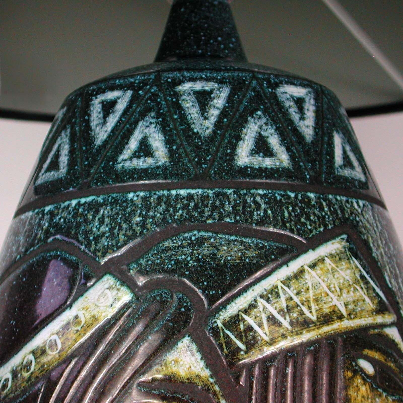 Lampada da tavolo in ceramica svedese del Medioevo, Bonnie Rehnkvist per Falkenbergs, anni '60 in vendita 2