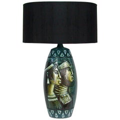 Midcentury Swedish Ceramic Table Lamp, Bonnie Rehnkvist for Falkenbergs, 1960s