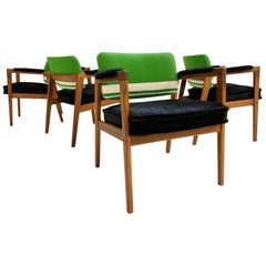 Midcentury Swedish Chairs in Brazilian Cowhide and Isabel Marant Silk Wool