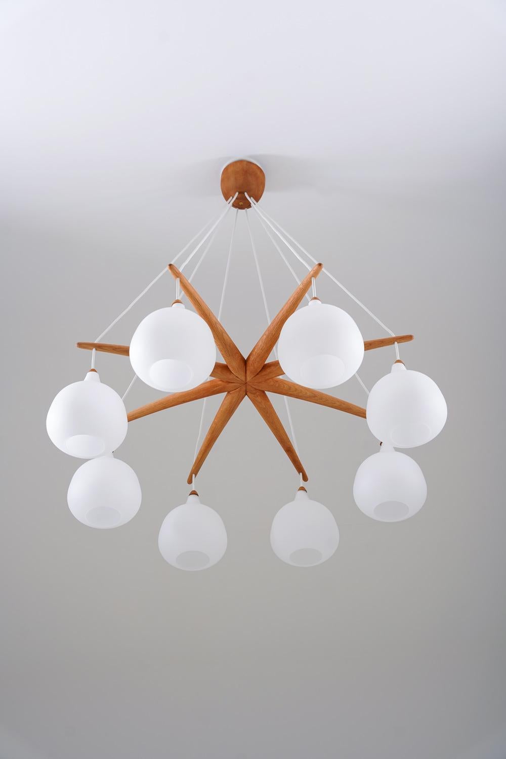 20th Century Midcentury Swedish Chandelier by Luxus For Sale