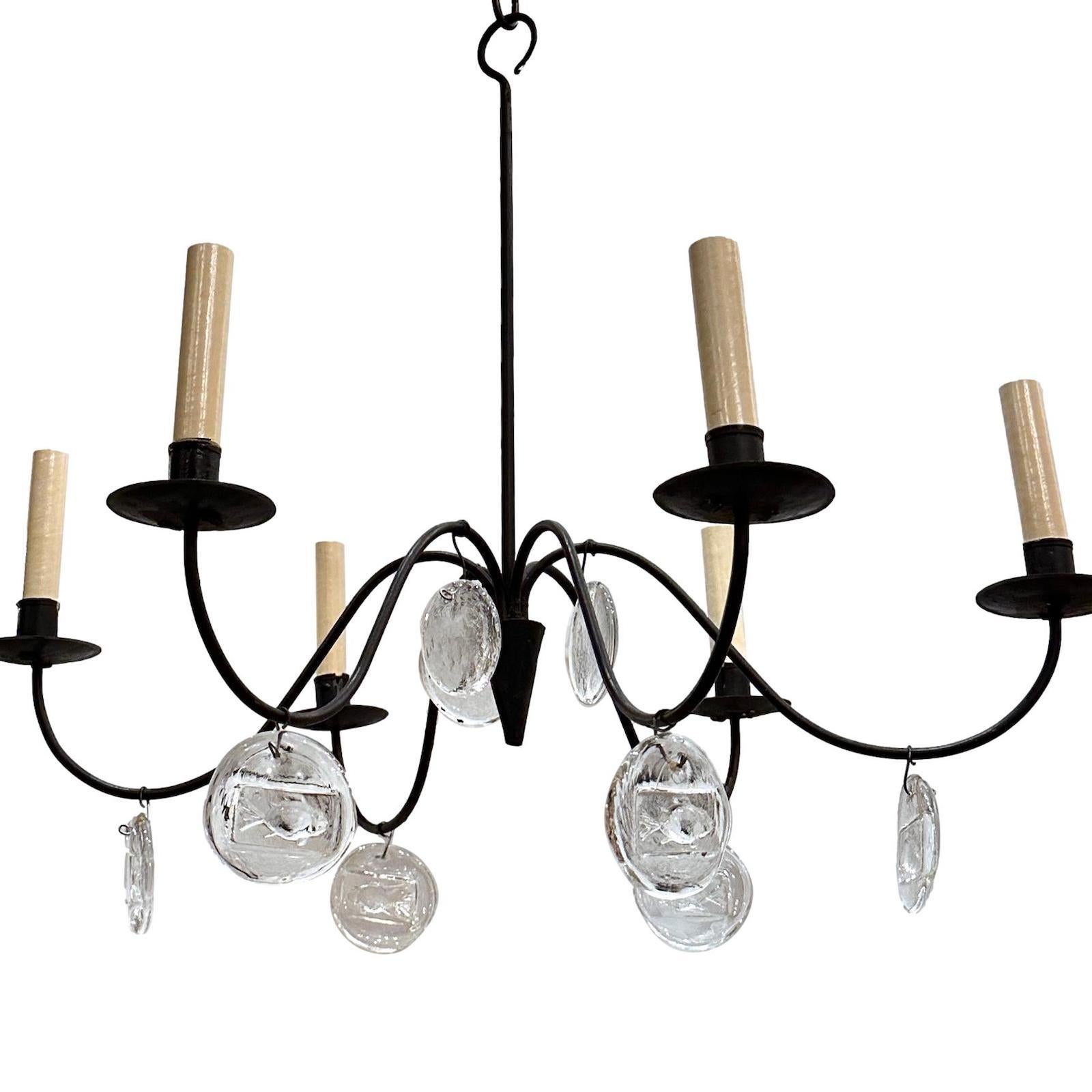 Midcentury Swedish Chandelier For Sale 1