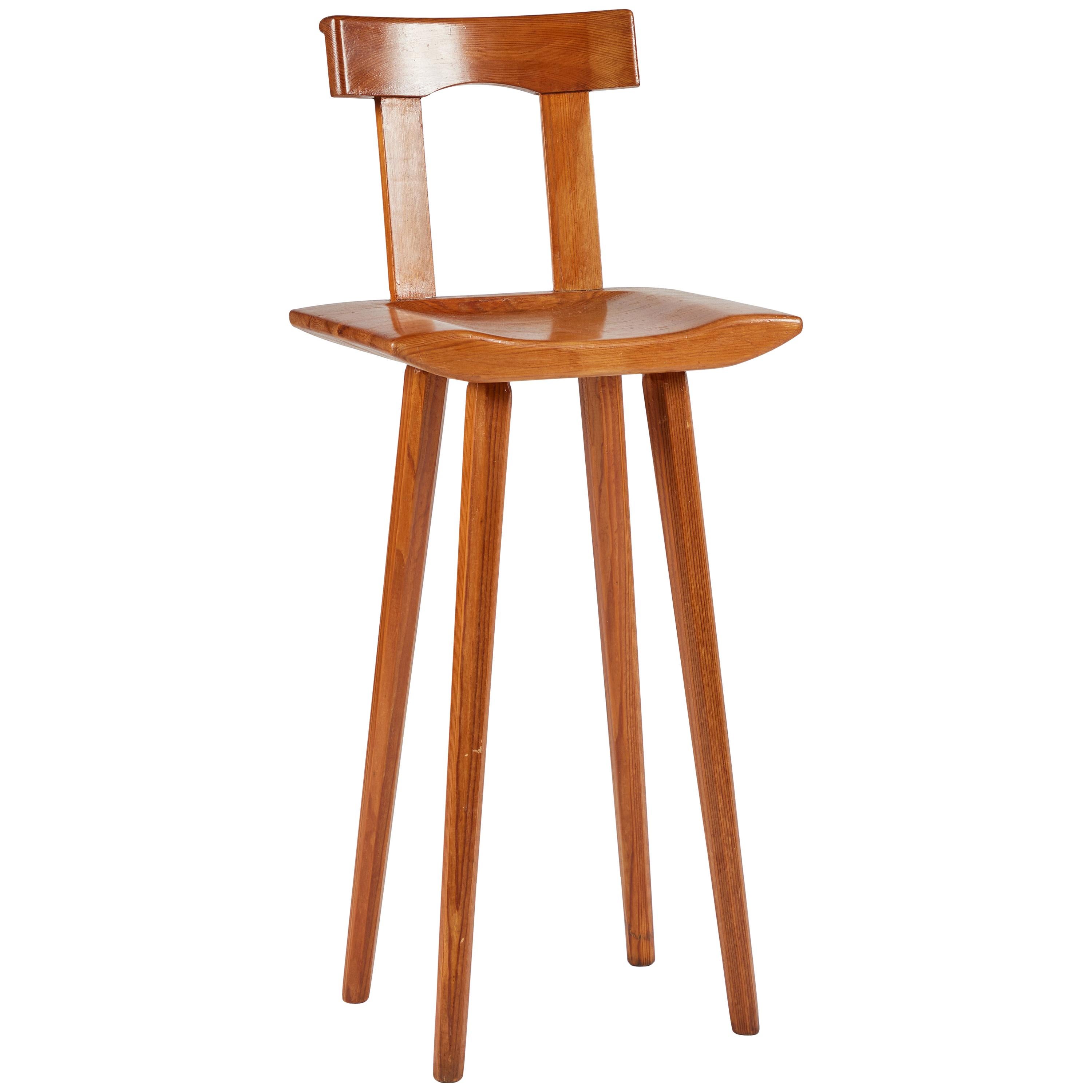 Midcentury Swedish Child's High Chair or Stool by Bengt Lundgren For Sale