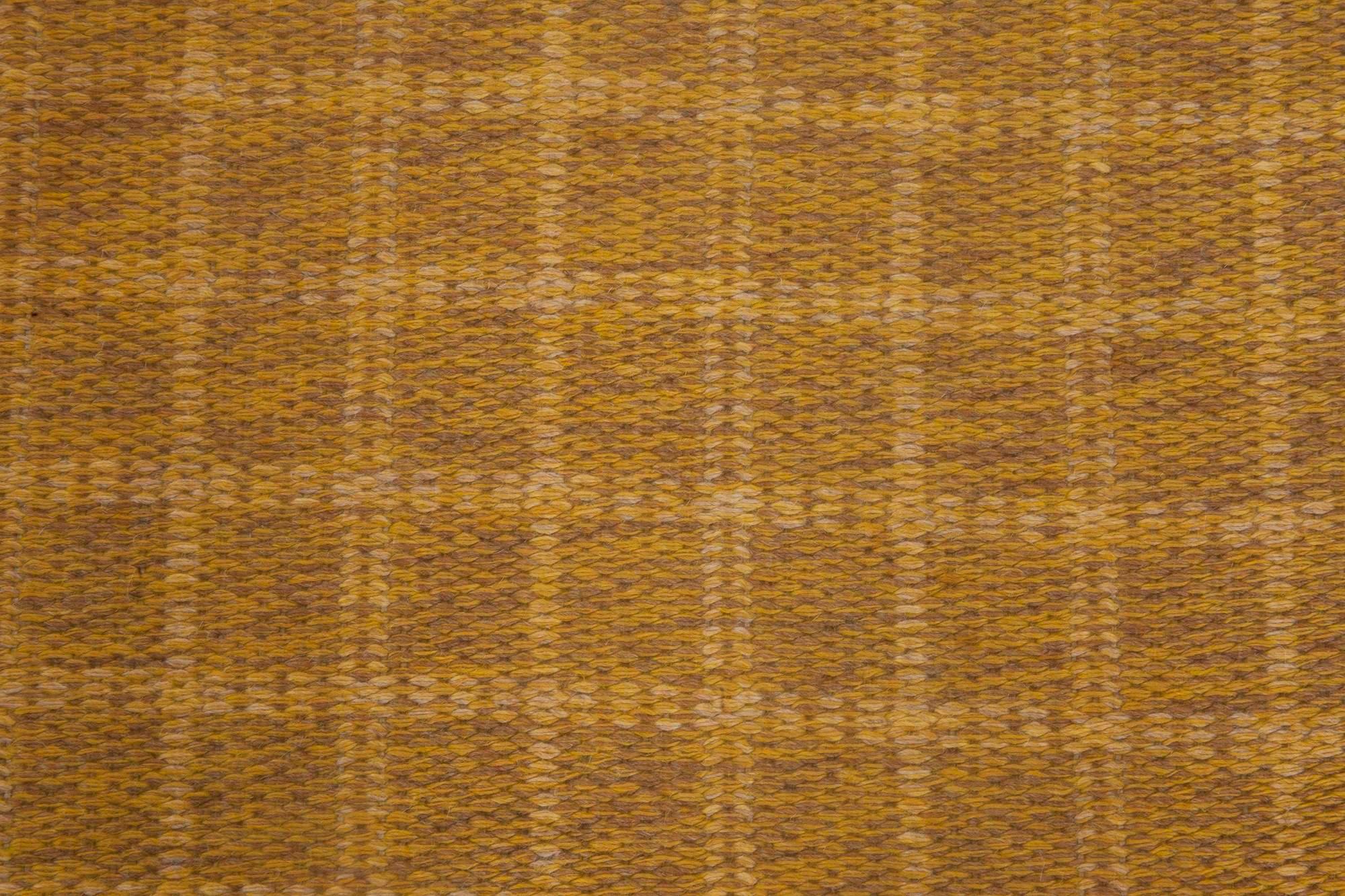 Geometrischer schwedischer doppelseitiger Flachgewebe-Teppich aus der Mitte des 20.
Größe: 4'10