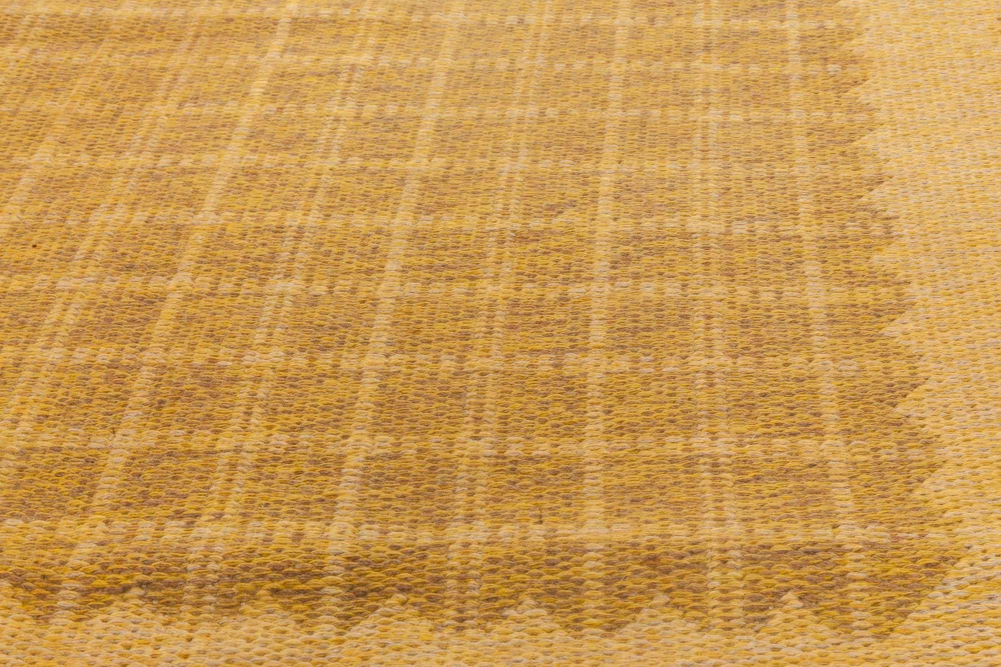 Schwedischer doppelseitiger Flachgewebe-Teppich aus der Jahrhundertmitte im Zustand „Gut“ im Angebot in New York, NY
