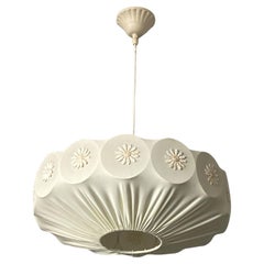 Plafonnier suédois du milieu du siècle dernier en tissu cocon, Suède, années 1940