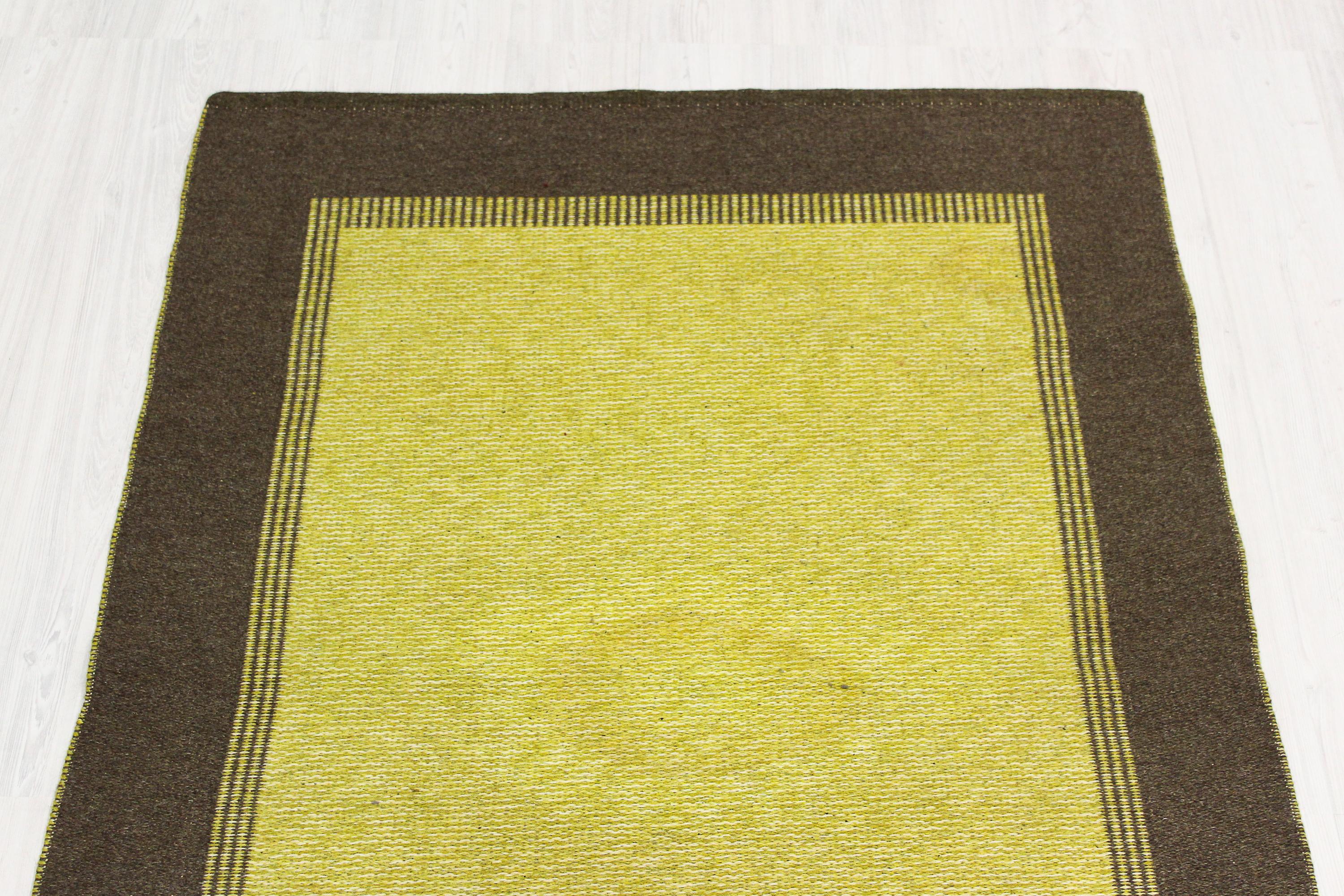 Midcentury Swedish Flat-Weave Carpet, 1950s 1