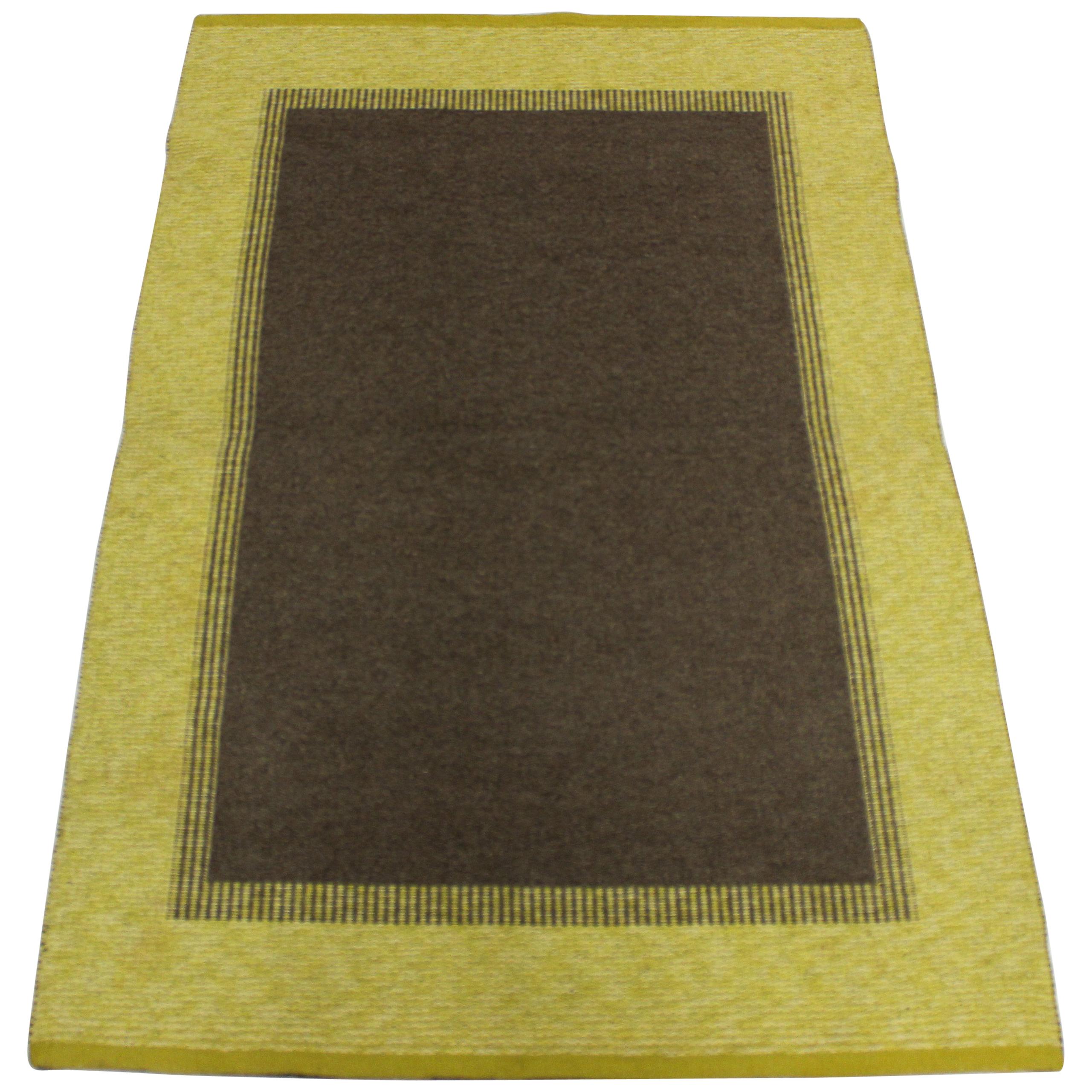 Midcentury Swedish Flat-Weave Carpet, 1950s