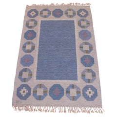 Midcentury Swedish Flat-Weave Carpet Attributed to Birgitta Södergren, 1950s