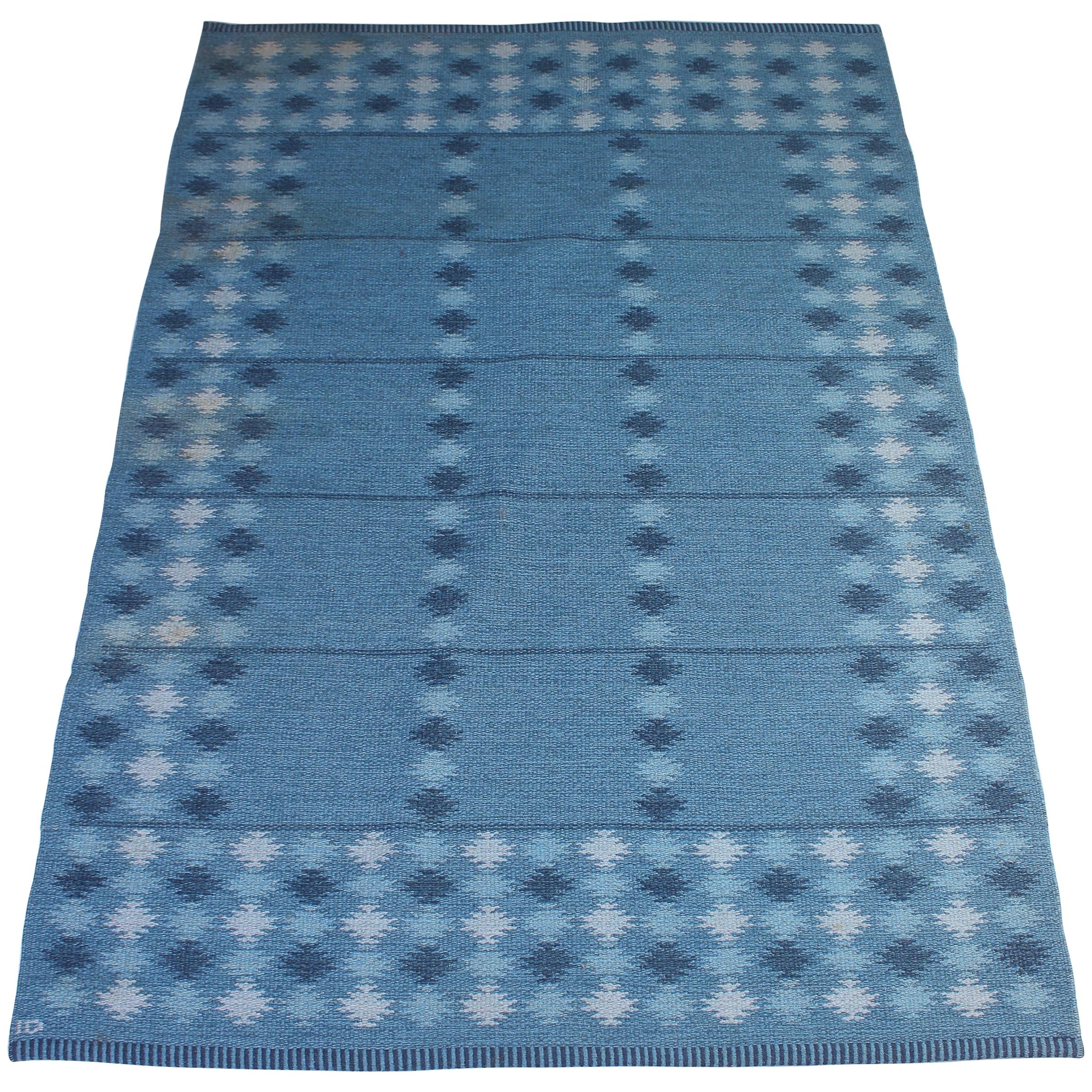 Midcentury Swedish Flat-Weave Carpet by Ingrid Dessau, 1950s