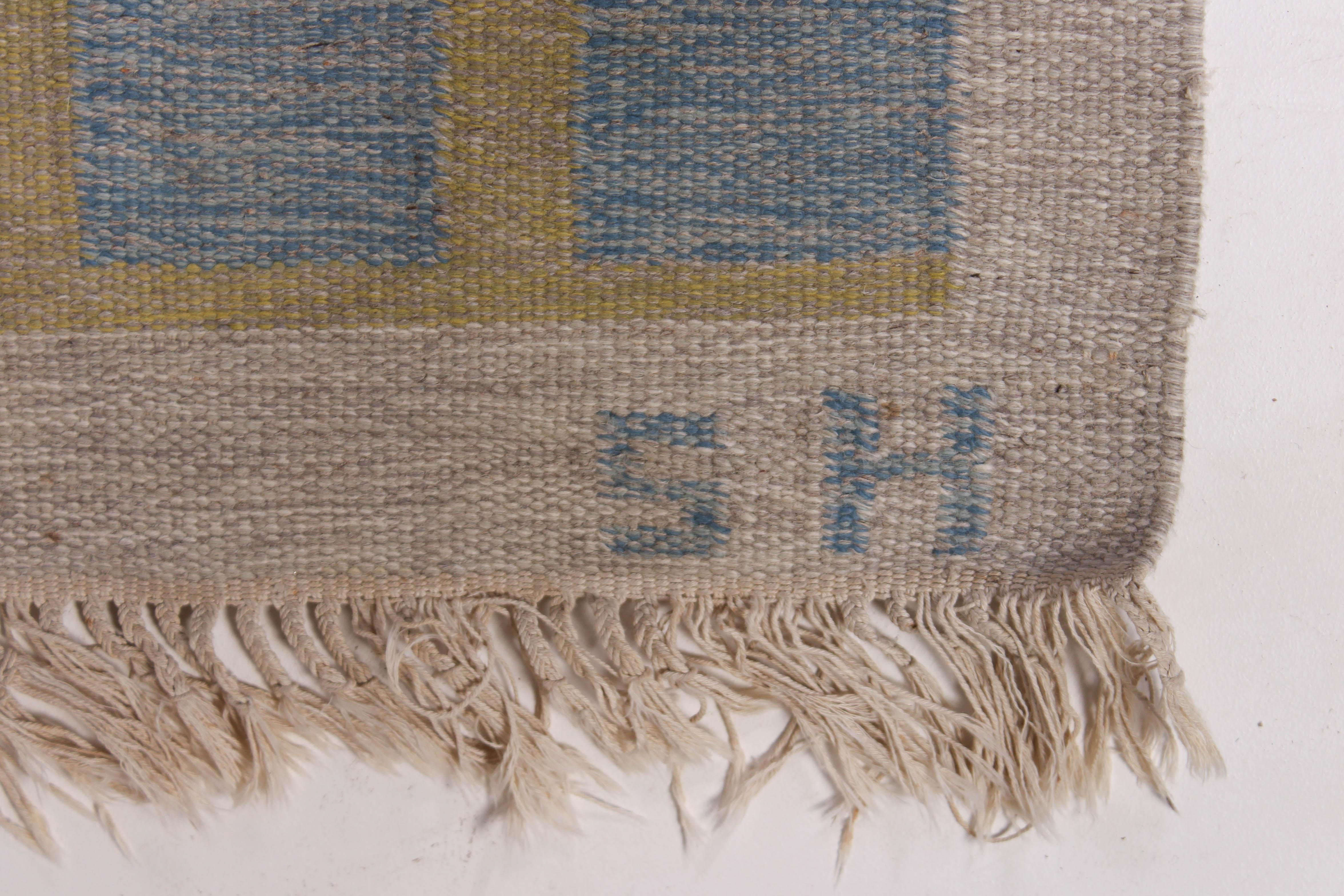 Scandinavian Modern Midcentury Swedish Flat Weave 