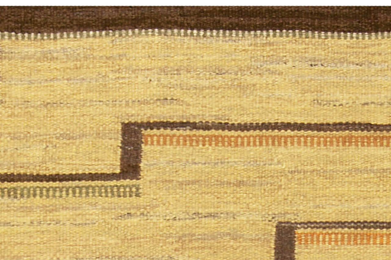 20th Century Doris Leslie Blau Collection Midcentury Swedish Flat-Weave Rug