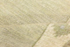 Midcentury Swedish Flat-Weave Wool Rug in Pastel Green