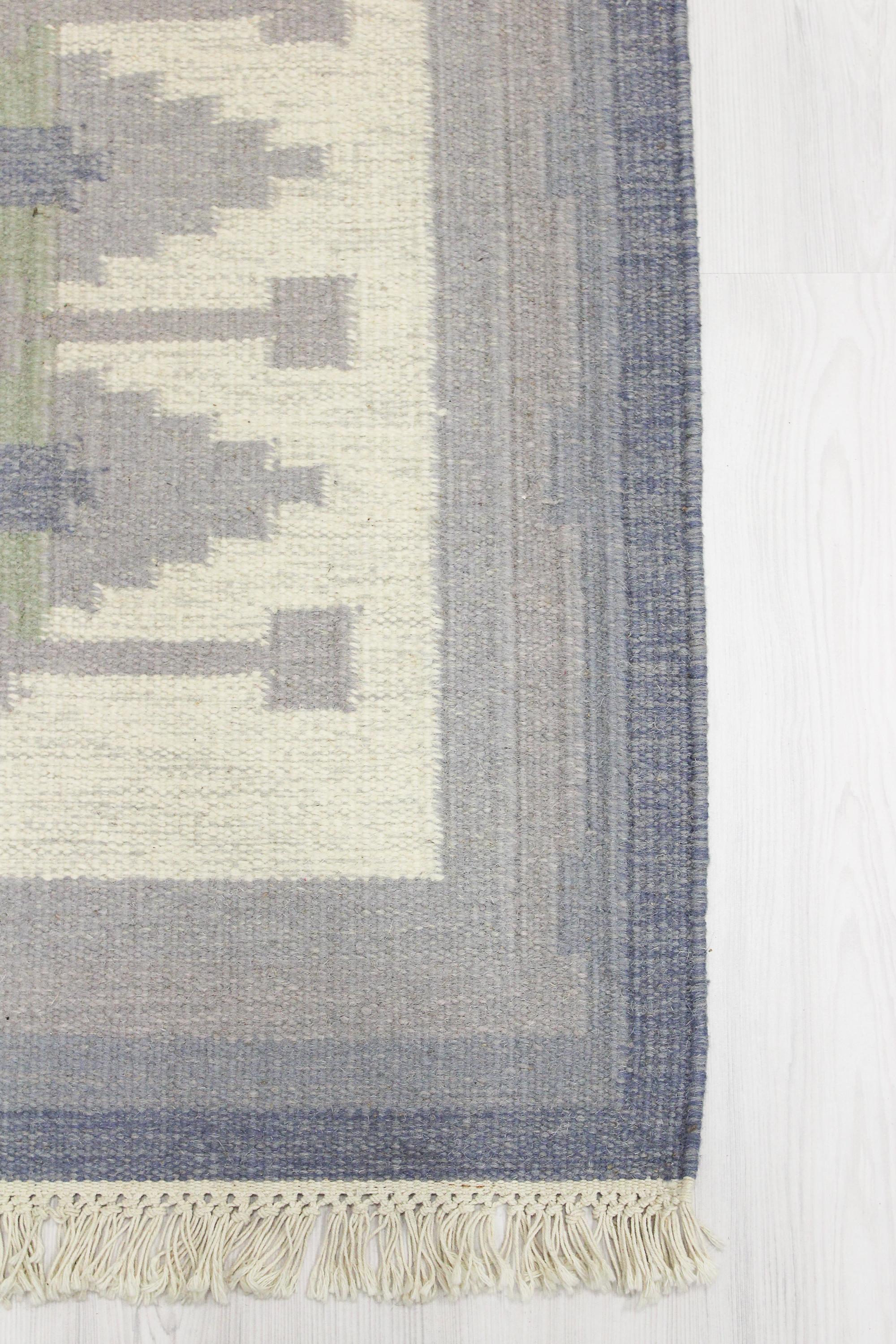 Mid-20th Century Midcentury Swedish Gallery Flat-Weave Carpet, 1950s