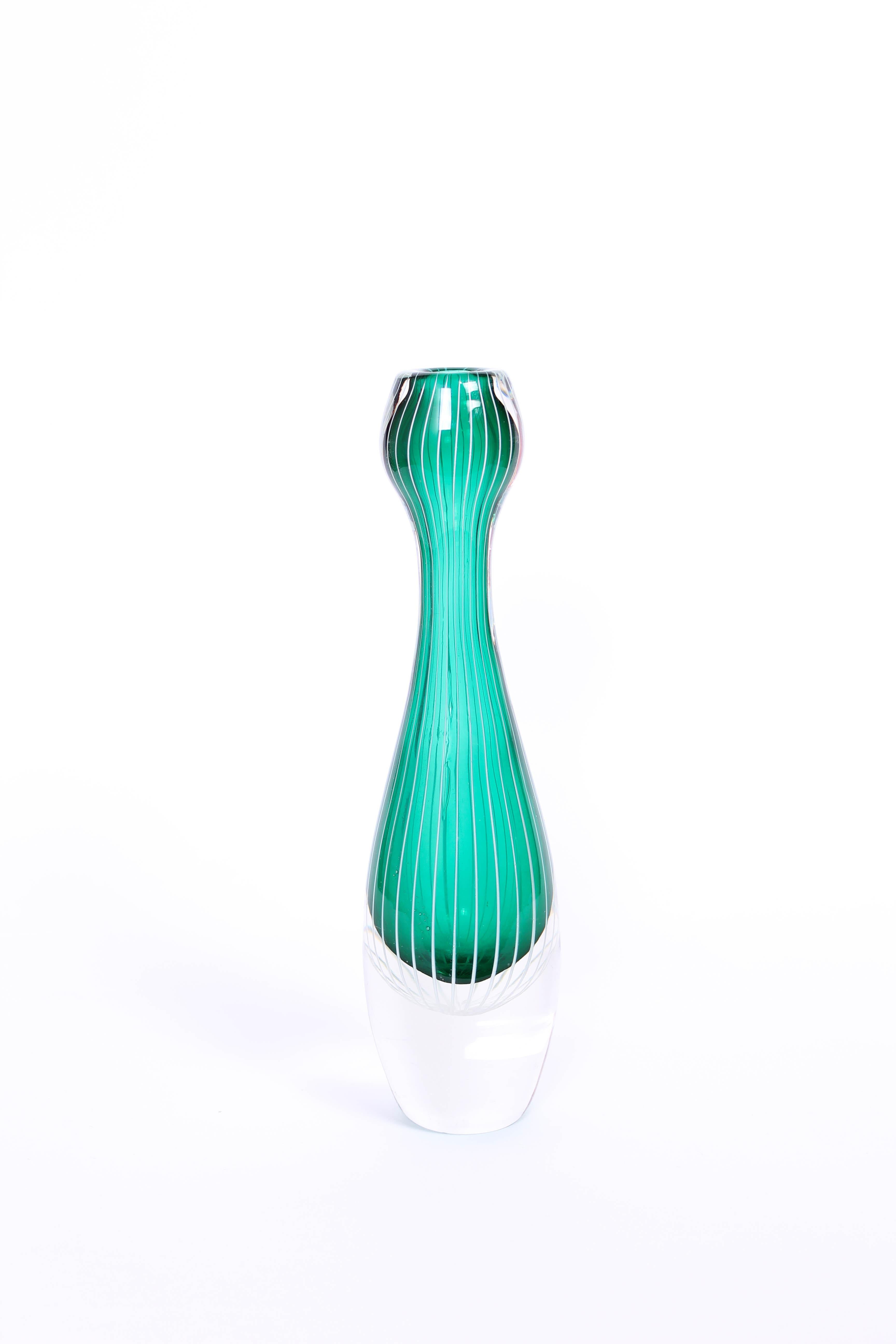 Scandinavian Modern Midcentury Swedish Glass Vase, 1950s