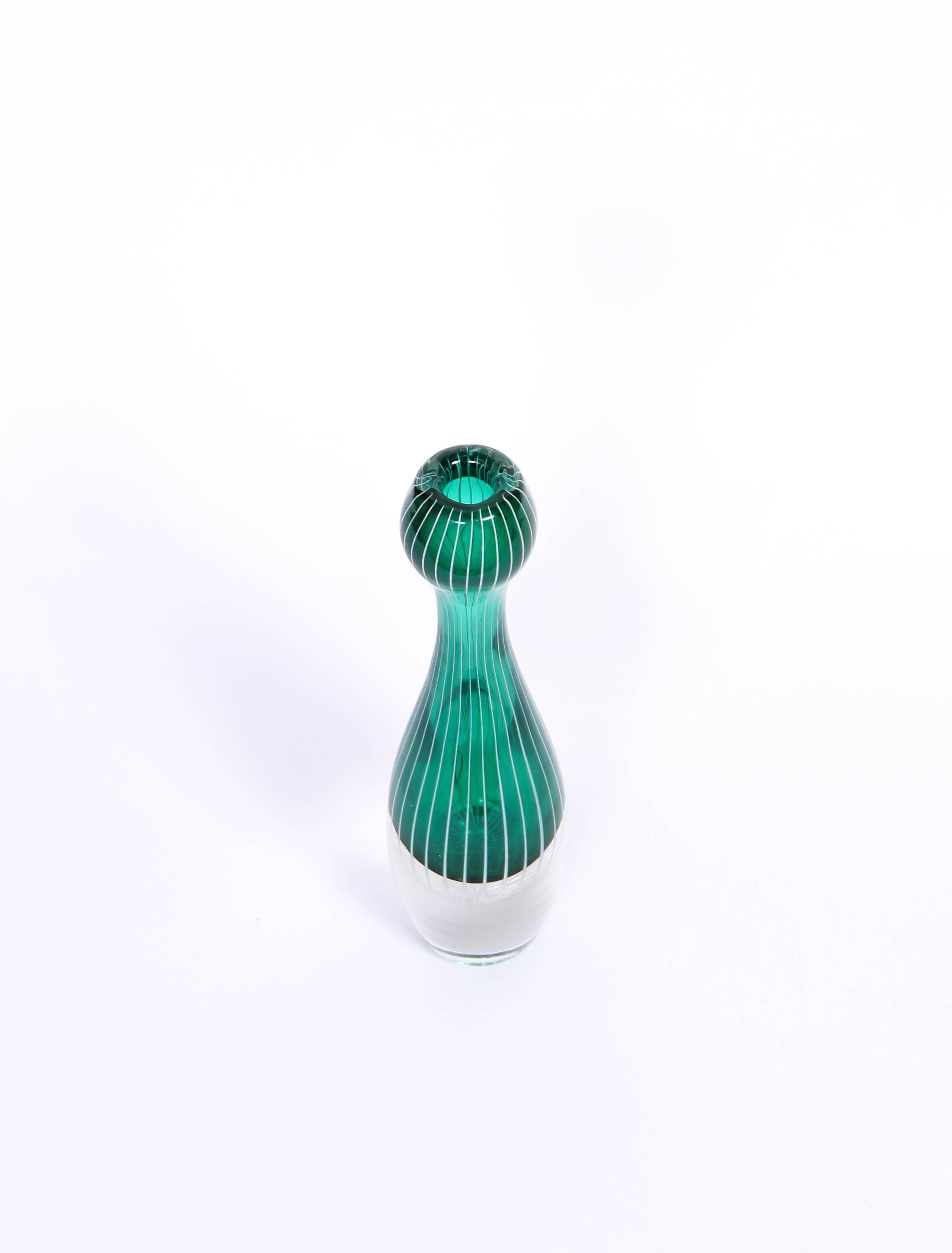 Midcentury Swedish Glass Vase, 1950s 1