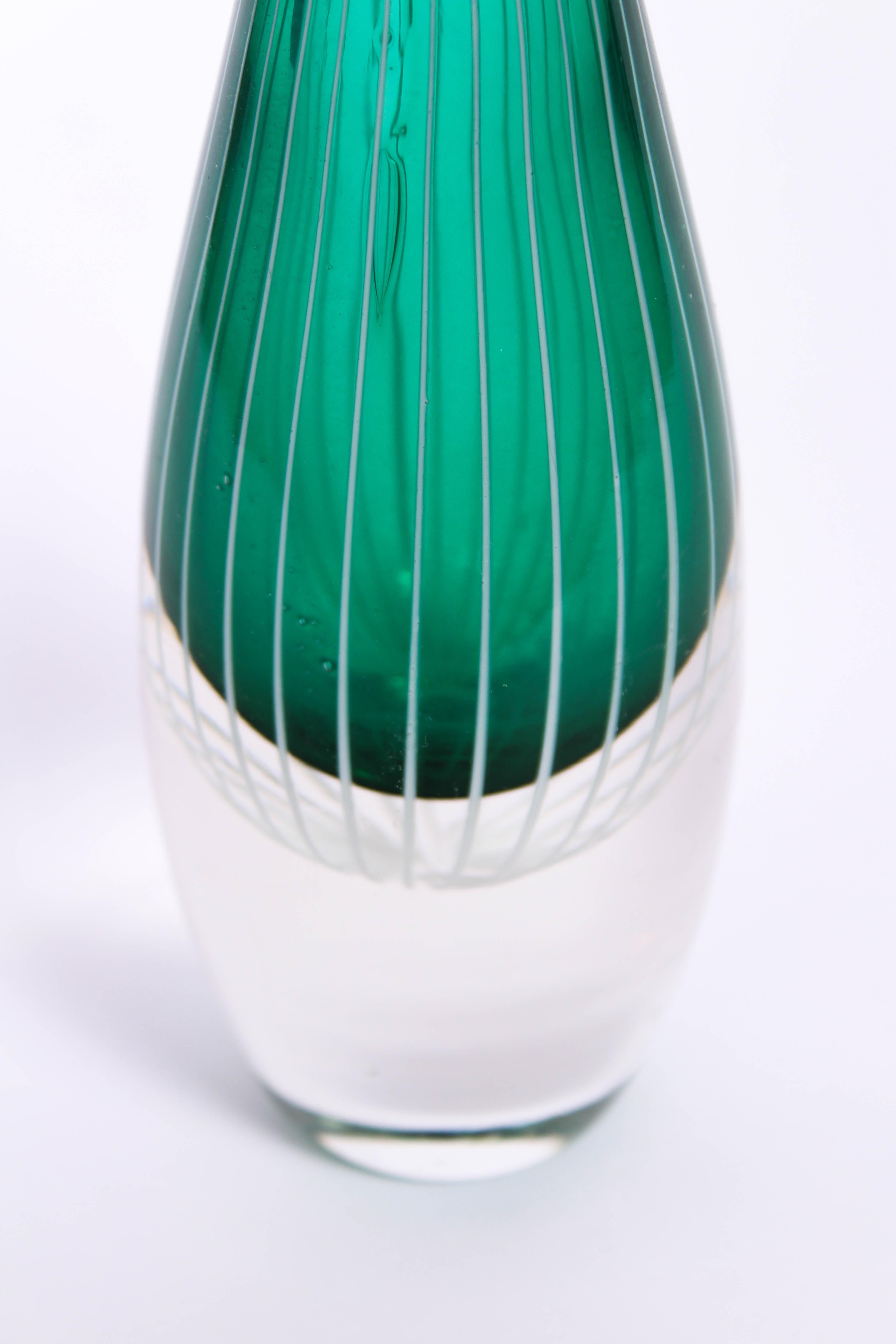 Midcentury Swedish Glass Vase, 1950s 3