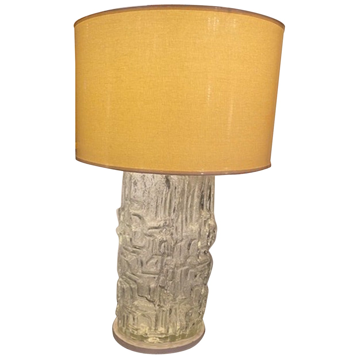 Midcentury Swedish Glass Vase Mounted as a Lamp, Great Scale And Proportions For Sale