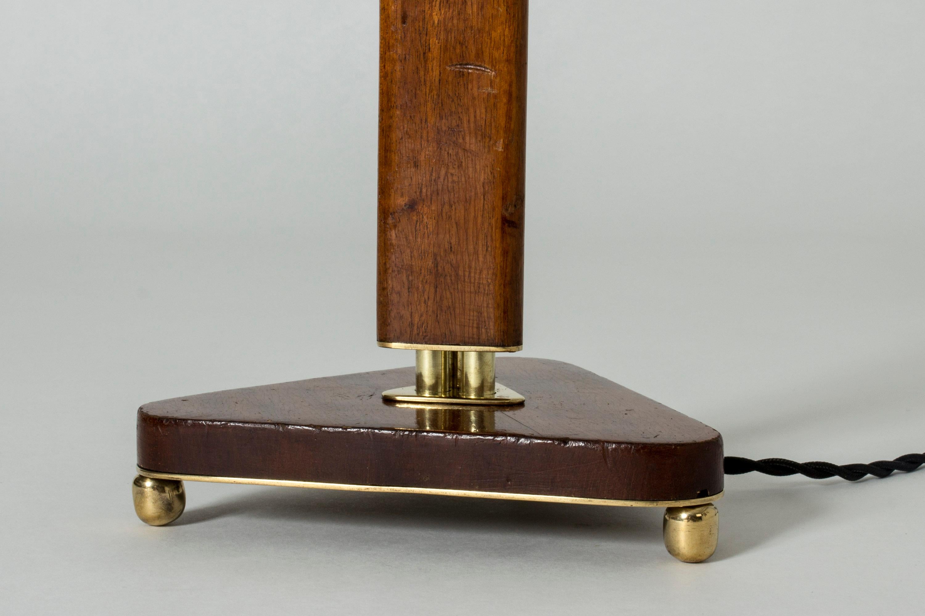 Mid-20th Century Midcentury Swedish Mahogany Table Lamp For Sale