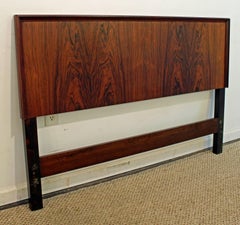 Midcentury Swedish Modern Seffle Rosewood Full Size Headboard