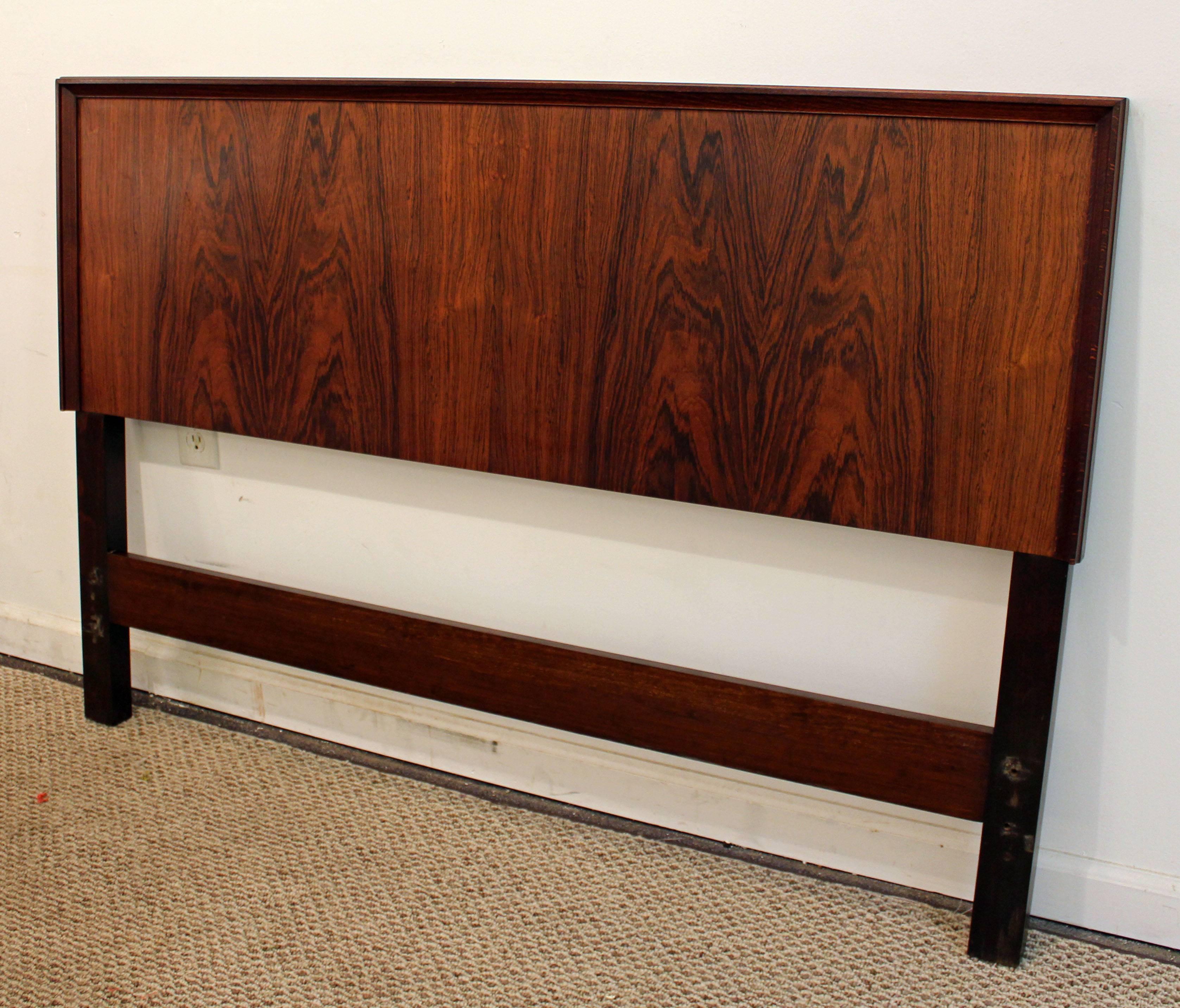 Scandinavian Modern Midcentury Swedish Modern Seffle Rosewood Full Size Headboard