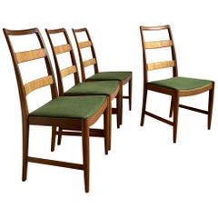 Midcentury Swedish Oak Chairs by Bertil Fridhagen for Bodafors, Set of 4, 1961