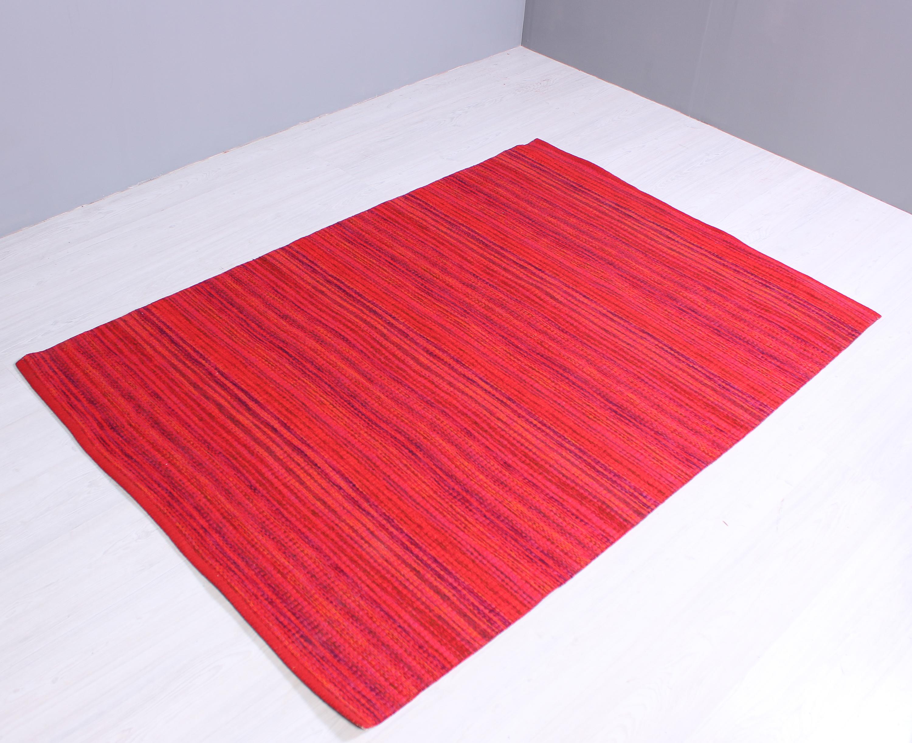 Scandinavian Modern Midcentury Swedish Red Carpet, 1960s For Sale