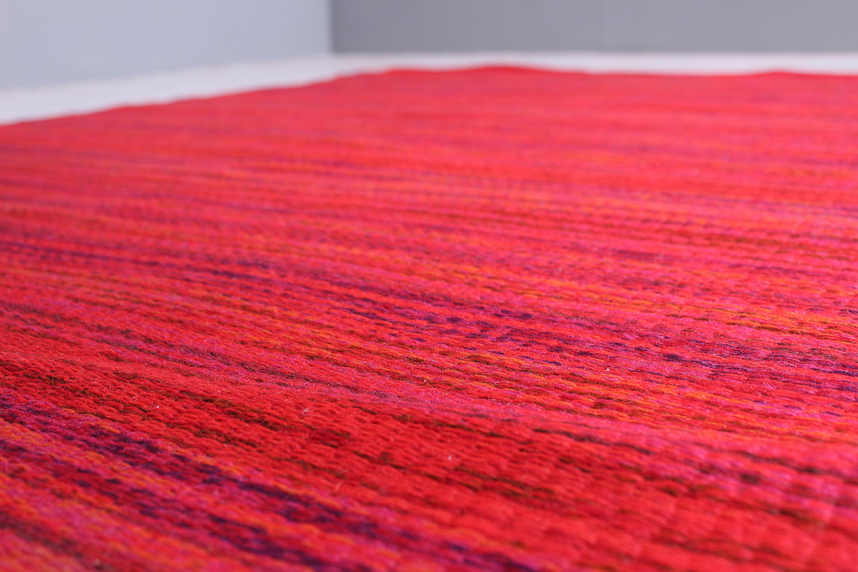 Mid-20th Century Midcentury Swedish Red Carpet, 1960s For Sale